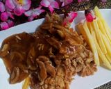 Foto langkah ke 6 dari resep Steak Jamur Tiram Crispy with Mushroom Blackpepper Sauce 🍄🍄🍄.