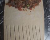 A picture of step 2 of Fish roll variation.