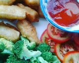 Hình bước làm 6 của món Lườn cá hồi chiên giòn