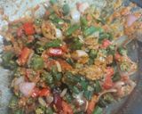 A picture of step 6 of Bhindi do pyaza.