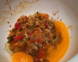 A picture of step 3 of Stuffed pepper rings.