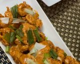 A picture of step 6 of Dynamite Prawns.