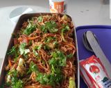 A picture of step 4 of Mixed noodles.