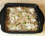 A picture of step 2 of Alpen and Lotus biscoff squares.