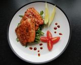 Narancsos-fokhagymás lazac recept fázis 6 fotója