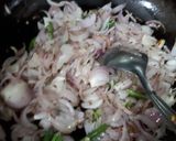 A picture of step 2 of Tadka arbi(Taro roots).