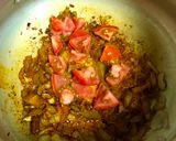 A picture of step 4 of Mutton Pulao.