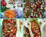 A picture of step 1 of Peanuts Vegetables salad.