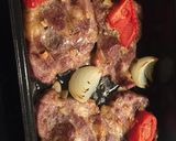 Fokhagymás sült tarja salival recept fázis 2 fotója