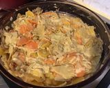 Une image de l'étape 6 de Gratin de pommes de terre et carottes à la crème et fromage.