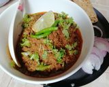 A picture of step 4 of Dum ka keema.