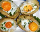 A picture of step 8 of Baked egg with potato 🥔 and boil egg 🥚🥚.
