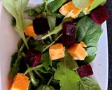 A picture of step 1 of My Hot Day Salad 🥰🍓🥒🧀🥚.