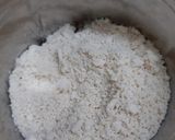 A picture of step 2 of Tricolour peanut katli.
