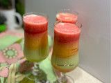 یخ در بهشت سه رنگ Three-color smoothie
