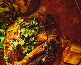 A picture of step 13 of Maharashtrian Bharli Vangi in Pressure Cooker.