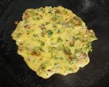 A picture of step 6 of Besan ka chilla.