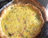 Une image de l'étape 3 de Quiche poireaux saumon fumé.