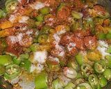 A picture of step 2 of Karaunda Mirchi.