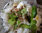 A picture of step 1 of Leftover rice dahi butti.