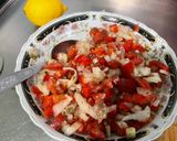 Une image de l'étape 14 de Saumon sauvage farci aux tomates et poivron rouge.