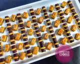 Foto langkah ke 5 dari resep 14.2020.Choco Stick Almond Sandwich Cookies.