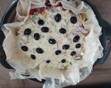 Une image de l'étape 5 de Tarte façon salade grecque.