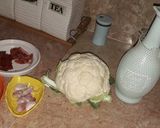 Une image de l'étape 1 de ChouxChoux-fleurs en sauce rouge.