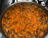 Foto del paso 9 de la receta: Cangrejos de río con salsa de tomate casero y taquitos de jamón