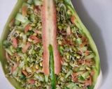 A picture of step 5 of Moong sprouts salad.