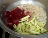 A picture of step 3 of Stir fry beetroot, loaki, onion.