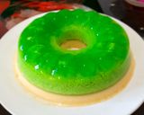 Foto langkah ke 5 dari resep Puding 3 lapis (pandan lumut, mentega, coklat).