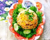 Hình bước làm 4 của món Cơm chiên cá cơm chay và rau củ