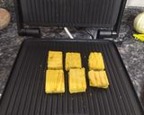 A picture of step 3 of Mango grilled dhokla.