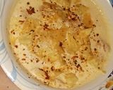 A picture of step 6 of Namkeen dahi bary.