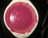 A picture of step 6 of Beetroot pancake with chocolate topping.