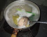 Foto langkah ke 1 dari resep Nasi tim wortel tumis hati MPASI 10 bulan.