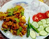 A picture of step 6 of Chicken Tikka in fry Pan🍗😋.