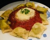 Foto del paso 6 de la receta: Raviolis rellenos de pollo, espinaca y queso Philadelphia