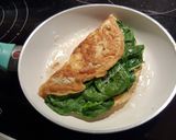 Hình bước làm 2 của món Bữa sáng với trứng, rau bina và nấm #cleaneating