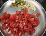 A picture of step 1 of Sai bhaji (Sindhi style dal Palak).