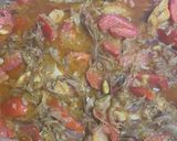 A picture of step 3 of Dhuwan chicken biryani.