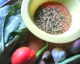 A picture of step 1 of Spinach drumstick mix dal.