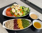 A picture of step 1 of Boiled Eggs Salad Mini Bar with Spicy Yogurt Salad Dressing.