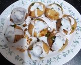 A picture of step 3 of Tricolour Dahi Batata Puri with A Twist.