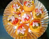 A picture of step 4 of Dahi Puri.