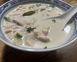 A picture of step 4 of Thai Tom Kha Gai Soup.