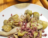 Foto del paso 7 de la receta: Corazones alcachofa con espárragos, jamón y mostaza y miel