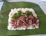 Foto langkah ke 5 dari resep Nasi Bakar Tongkol Asap.