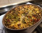 Une image de l'étape 12 de Gratin de tagliatelles à la trevisana et légumes multicolores.